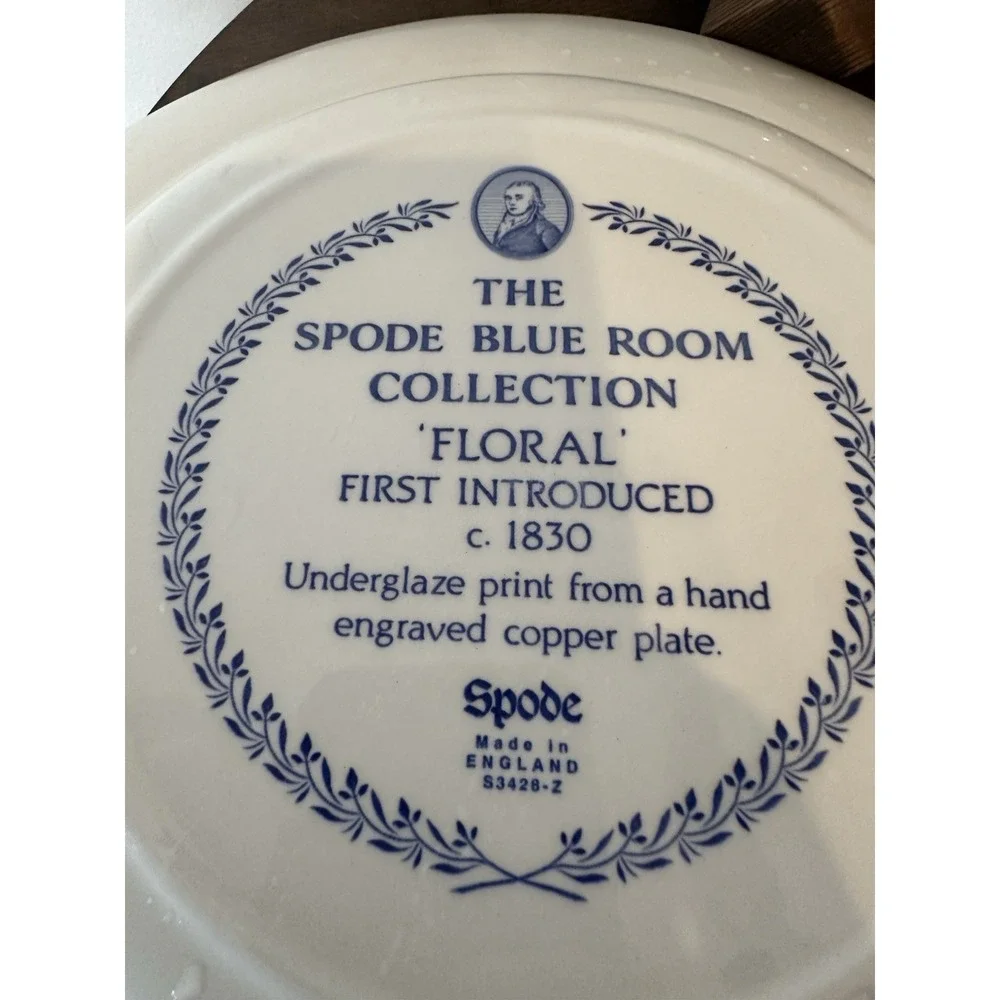 Set Of 5 Spode Blue Room Collection Dinner Plates All Floral.